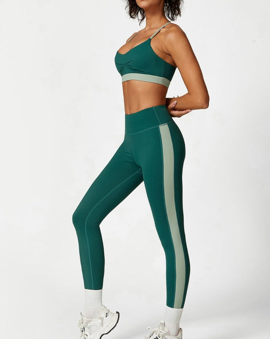 Dual-Tone Green Edge Legging